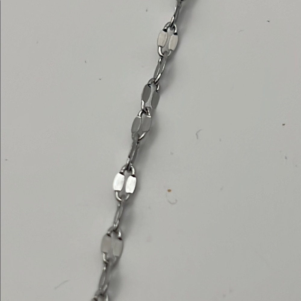 Stainless Steel Silver Multicolor Gemstone Cross Necklace - Picture 4 of 5